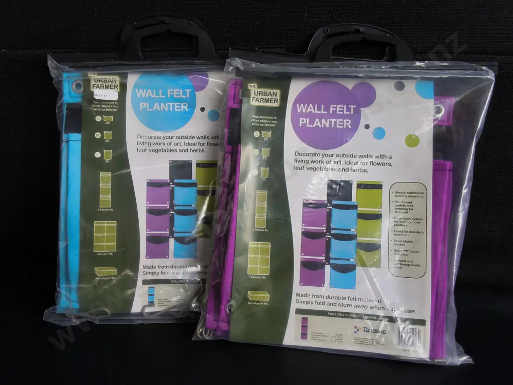 2 BRAND NEW PACKS OF WALL FELT PLANTERS Image 1++