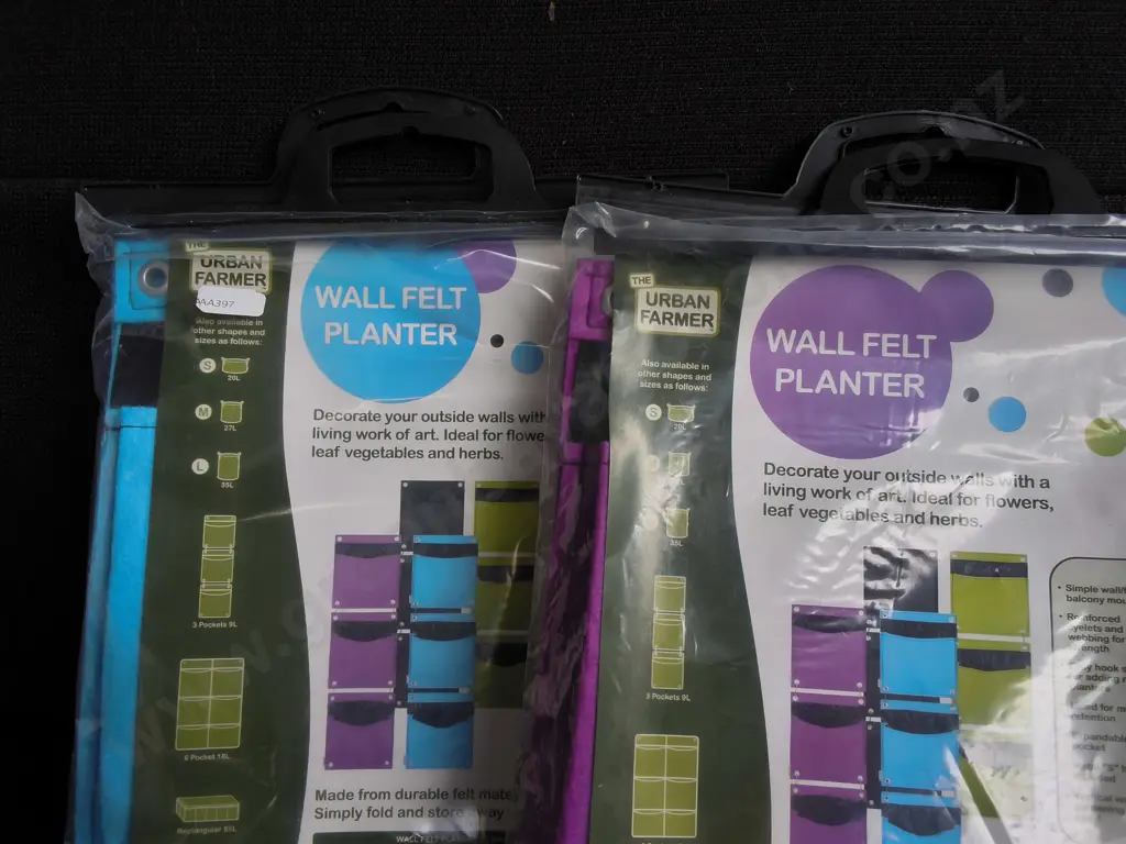 2 BRAND NEW PACKS OF WALL FELT PLANTERS Image 1++