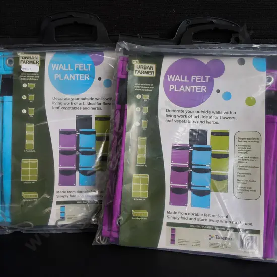 2 BRAND NEW PACKS OF WALL FELT PLANTERS