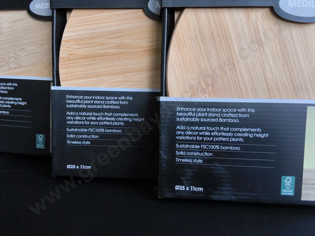 3 BRAND NEW TAKASHO BAMBOO PLANT STANDS Image 1++