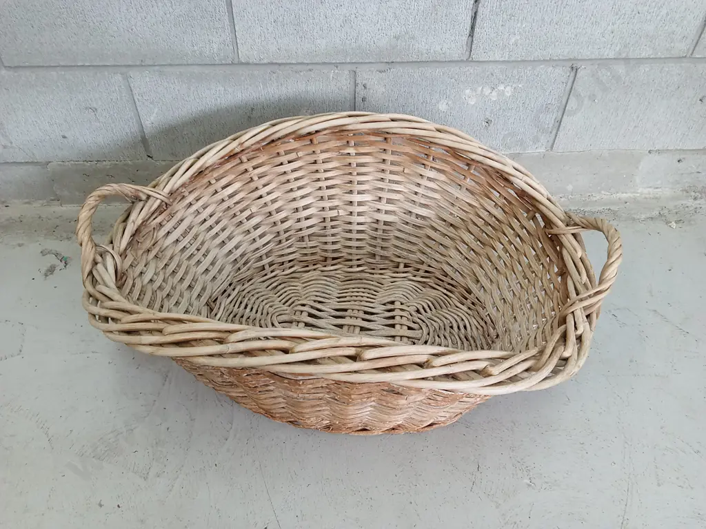 RATTAN BASKET, H 32CM X W 72CM X D 50CM Image 1++