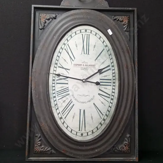 VINTAGE STYLE WALL CLOCK H81CM L47CM