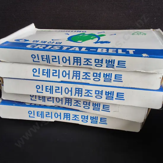 5 BOXES OF CRISTAL-BELT TAPE LIGHTING