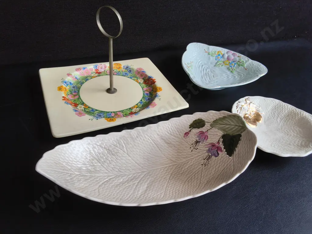 VINTAGE MID CENTURY CERAMICS, CROWN DEVON, AND ROYAL STAFFORDSHIRE, 4 PIECES, WIDEST W 25.5 CM Image 1++