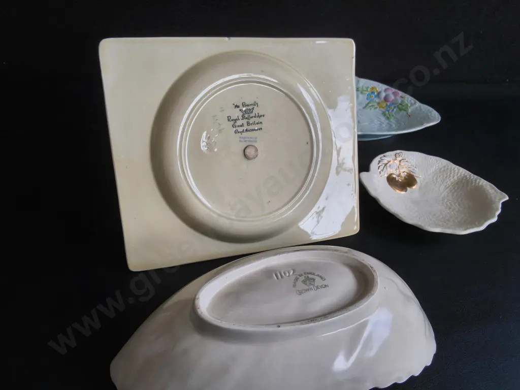 VINTAGE MID CENTURY CERAMICS, CROWN DEVON, AND ROYAL STAFFORDSHIRE, 4 PIECES, WIDEST W 25.5 CM Image 1++