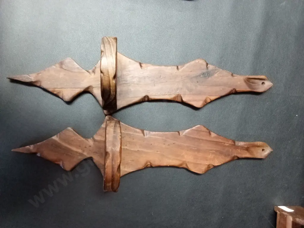 4 PIECES OF VINTAGE WOODEN HOME DECOR TALLEST H73CM Image 1++