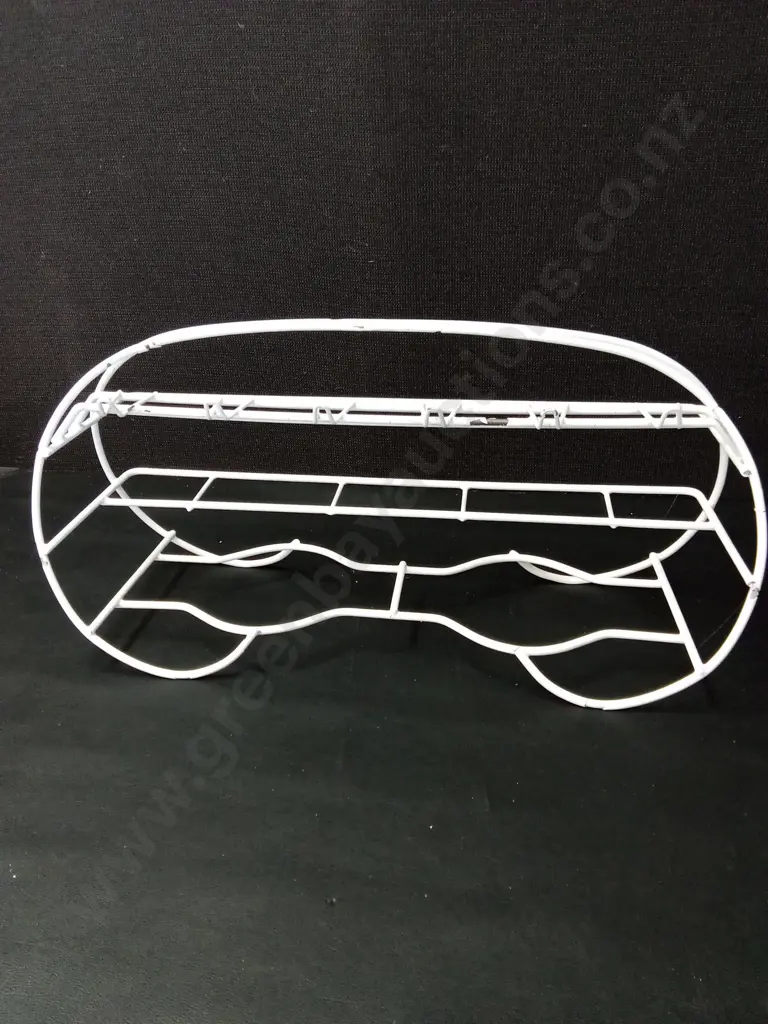 3 VINTAGE WHITE PLASTIC CROWN LYNN TEACUP AND SAUCER RACKS H22CM Image 1++