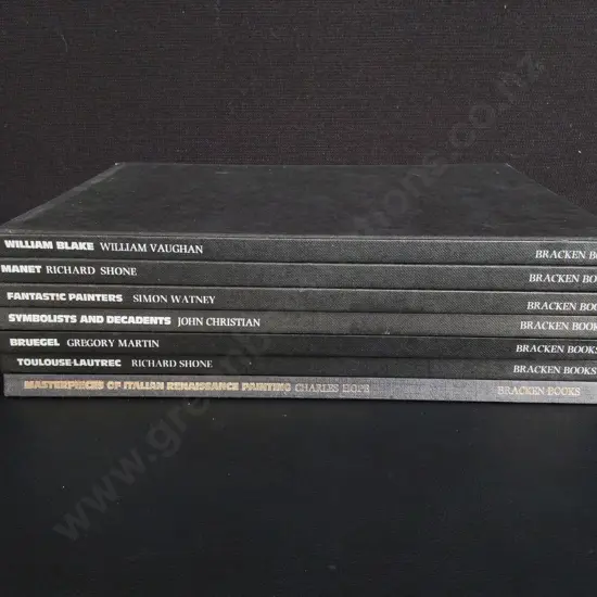 COLLECTION OF 7 ART BOOKS BY BRACKEN BOOKS