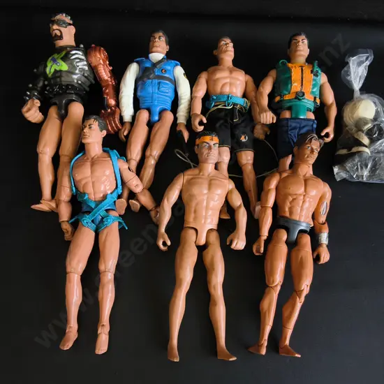 COLLECTION OF VINTAGE ,AX STEEL AND ACTION MAN ACTION FIGURES