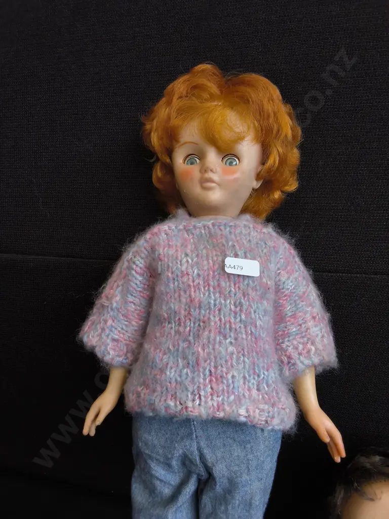 3 VINTAGE DOLLS, TALLEST H 50 CM Image 1++