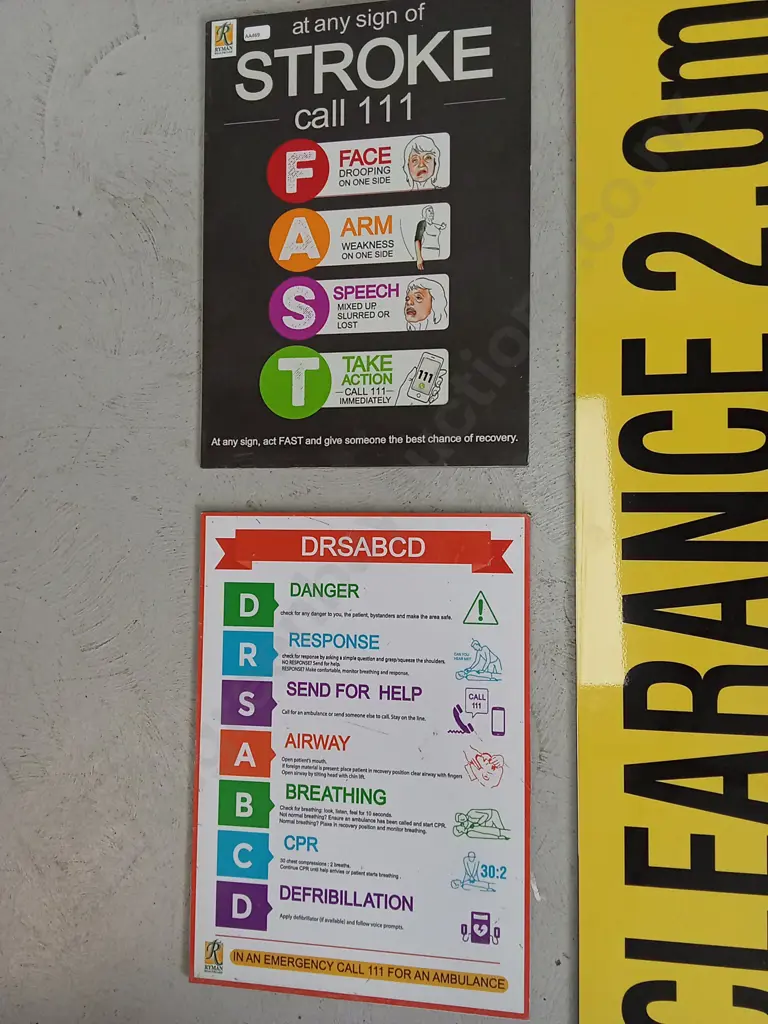 4 SIGNS, ,AX CLEARANCE IS 120CM X 20CM Image 1++