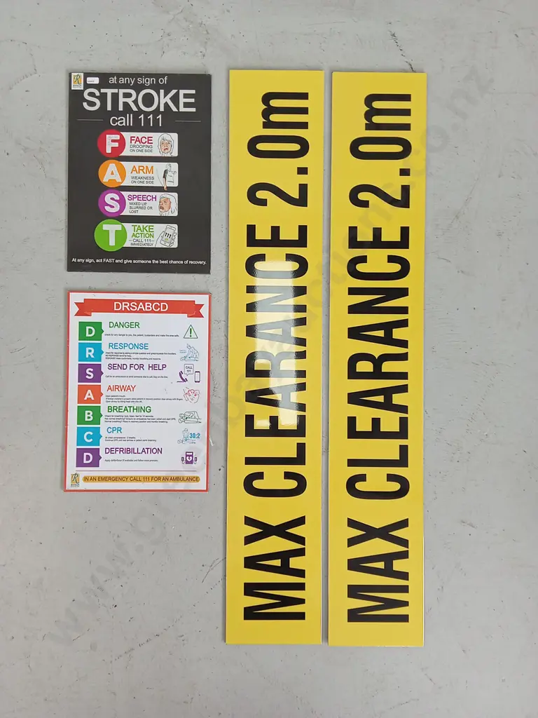 4 SIGNS, ,AX CLEARANCE IS 120CM X 20CM Image 1++
