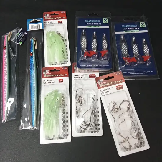 BOX OF FISHING GEAR