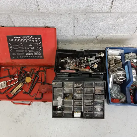 ASSORTMENT OF TOOLS IN BOXES