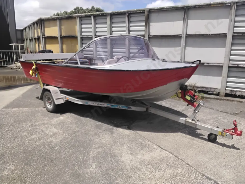 14FT PARKERCRAFT ALUMINIUM TRAILER BOAT WITH 30HP TOHATSU OUTBOARD Image 1++
