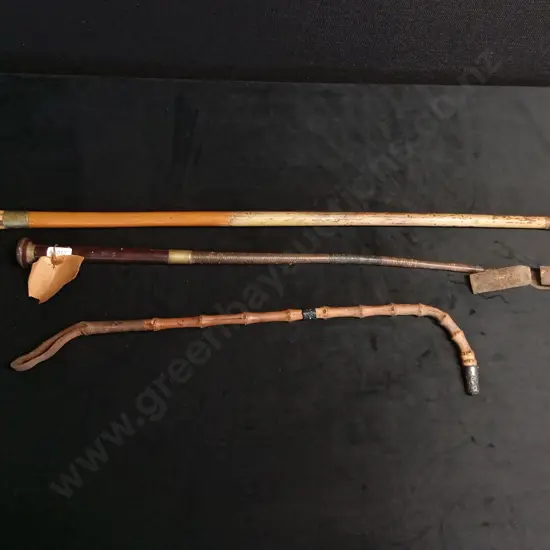 3 X VINTAGE HORSE WHIPS