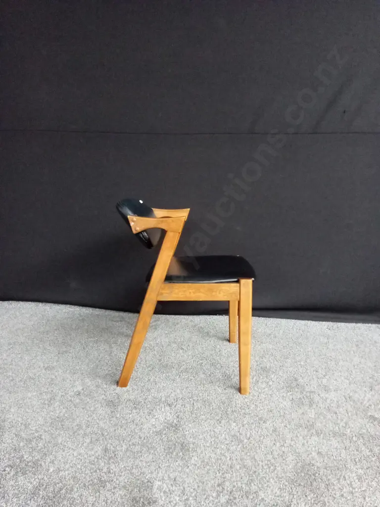 MID-CENTURY TEAK DINING ARM CHAIRS X 3 Image 1++