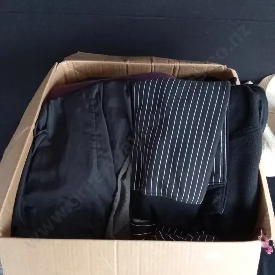 BOX OF MEN AND WOMEN'S JACKETS AND KNITWEAR
