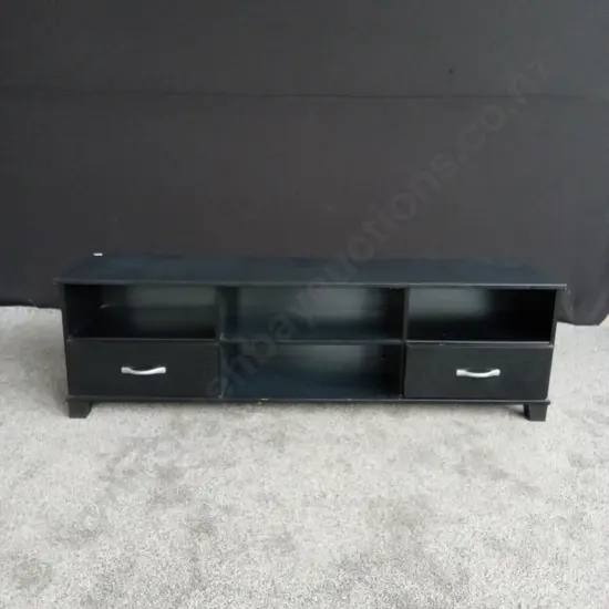 WOODEN BLACK TV CABINET