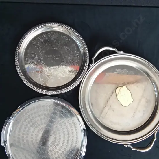 SILVER  SERVING TRAYS