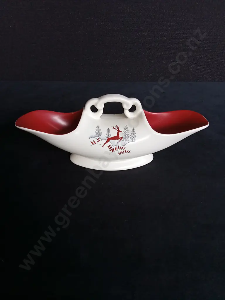 CROWN DEVON LEAPING DEER TWIN-HEADED VASE Image 1++