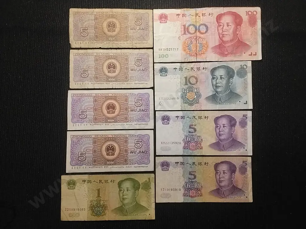 COLLECTION OF VINTAGE CHINESE YUAN AND JIAO BANK NOTES X 9 Image 1++