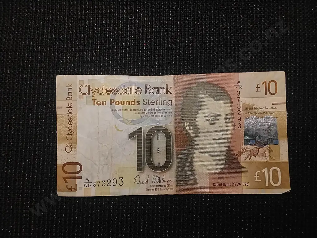 CYLDESDALE BANK 10 POUNDS STERLING NOTE 2009 Image 1++