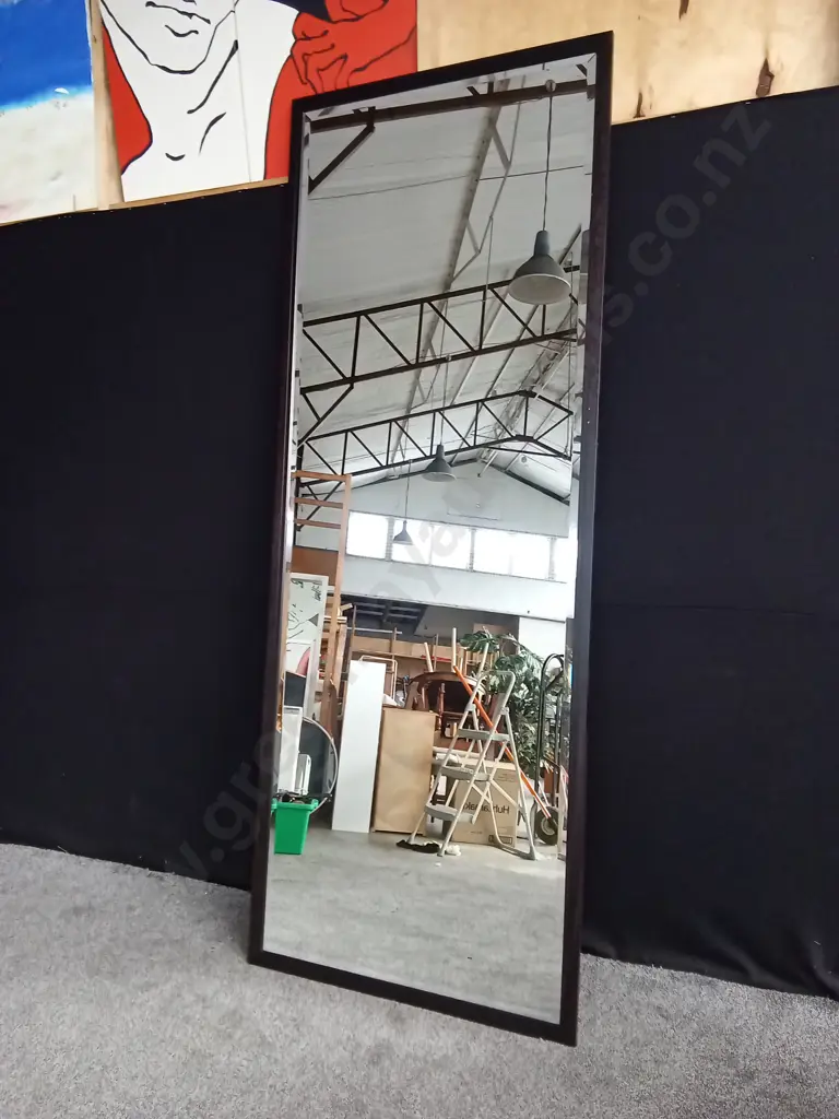 LARGE MIRROR WITH BLACK BORDER H 2.67M W 1M Image 1++