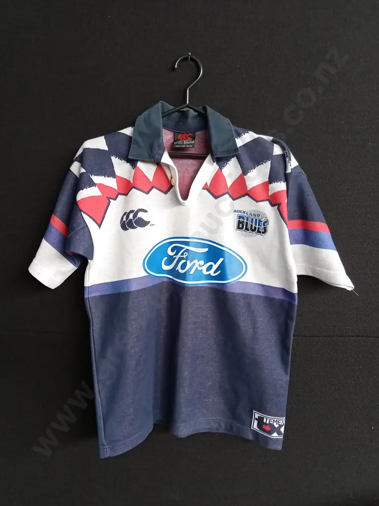 VINTAGE 1997 AUCKLAND BLIES TEMEX RUGBY JERSEY SIZE SMALL Image 1++