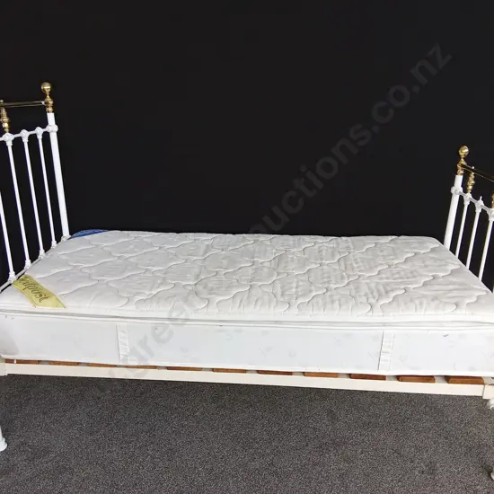 SINGLE BED FRAME AND MATRESS