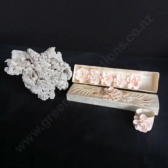 VINTAGE MOTHER OF PARK NAPKIN HOLDERS AND RAIN COAL