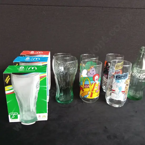 COLLECTION OF VINTAGE MCDONALD'S AND COKE GLASSES