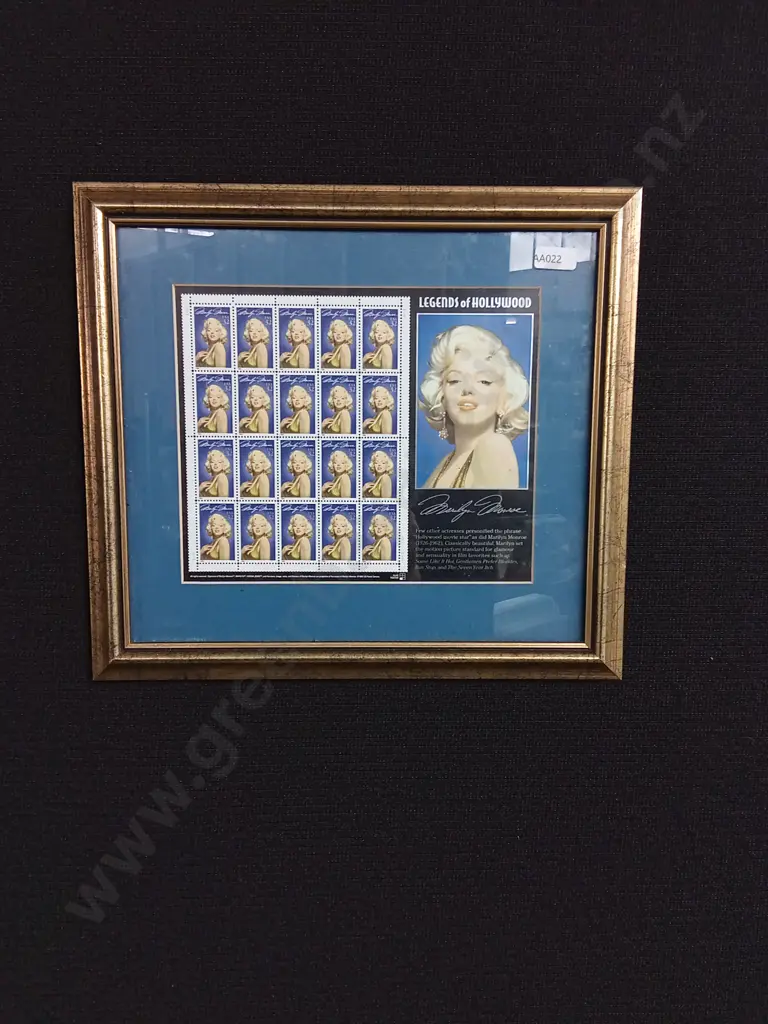 MARILYN MONROE POSTAGE STAMPS FRAMED Image 1++
