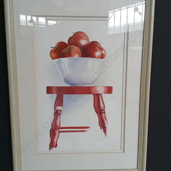 ORIGINAL WATER COLOUR PAINTING - FRAMED H730CM X L 540 CM