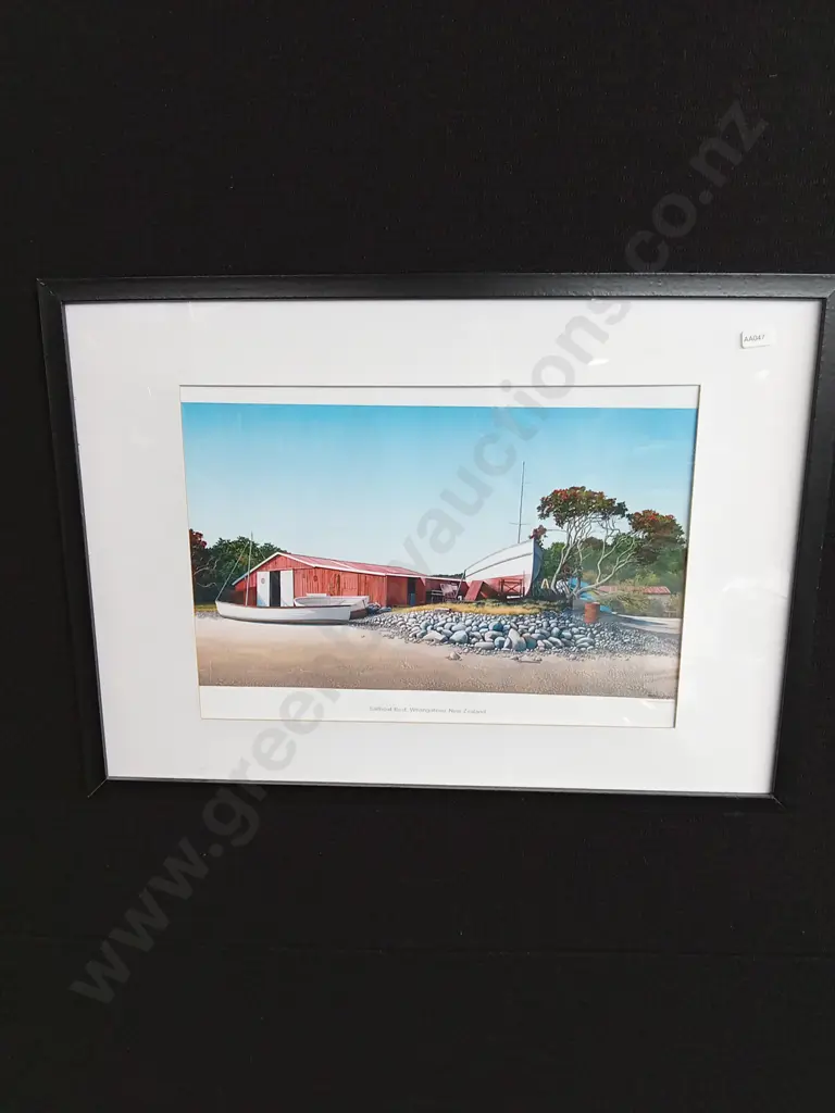 FRAMED PRINT OF SAILBOAT REST BY MICHELLE BELLAMY Image 1++