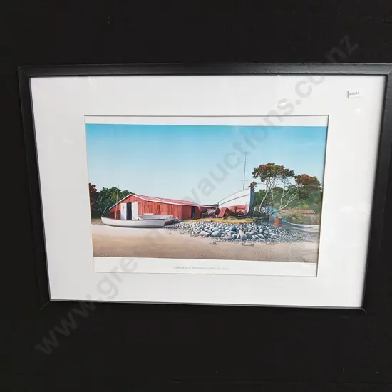 FRAMED PRINT OF SAILBOAT REST BY MICHELLE BELLAMY