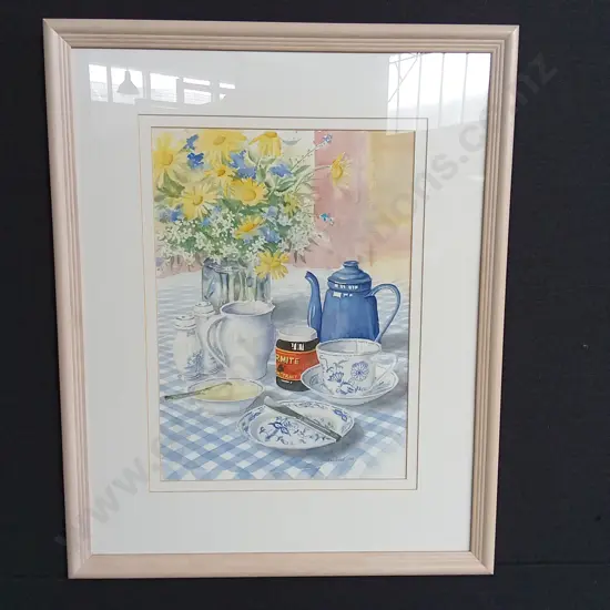 ORIGINAL WATER COLOUR PAINTING - FRAMED  H760CM X L600CM