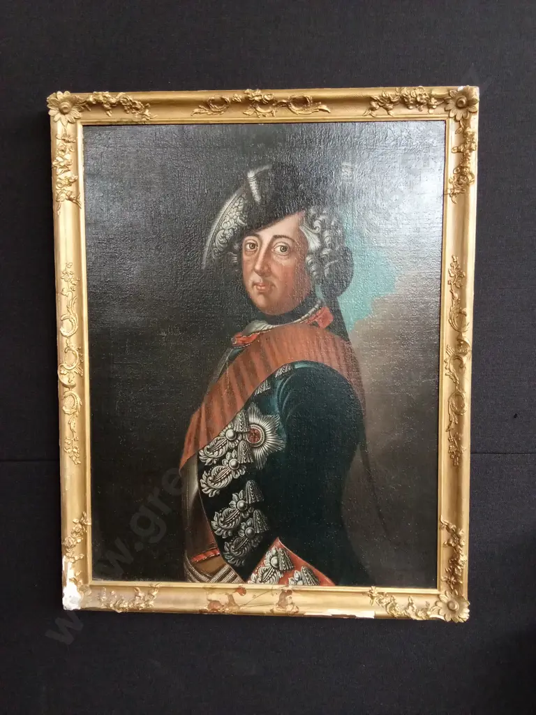 PORTRAIT OF FREDERICK II KING OF PRUSSIA (DAMAGED FRAME) Image 1++