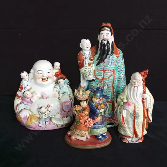 CHINESE PORCELAIN FIGURINES X 4