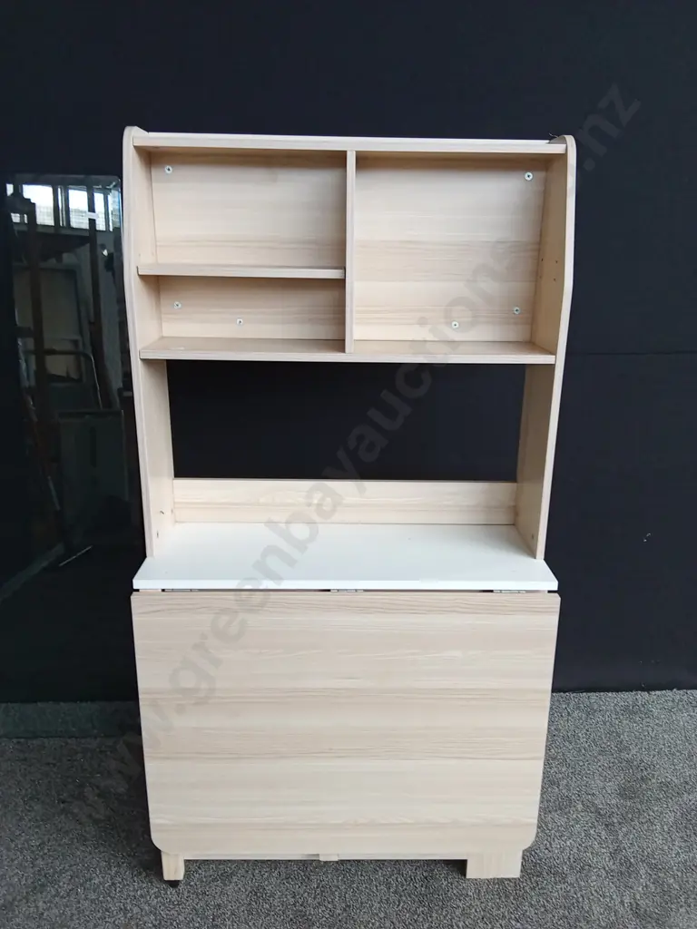 2 PIECE WOODEN DESK H1.54m L80CM D91CM Image 1++