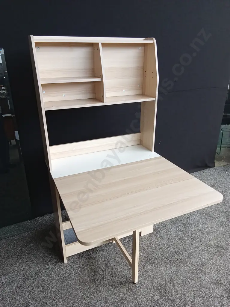 2 PIECE WOODEN DESK H1.54m L80CM D91CM Image 1++