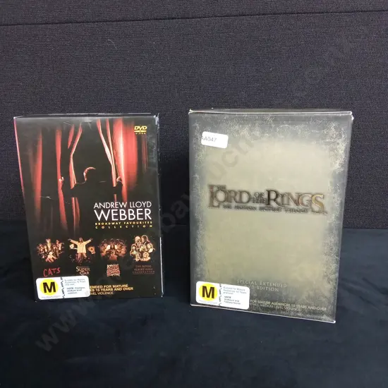 LORD OF THE RINGS AND ANDREW LLOYD WEBBER DVD SETS