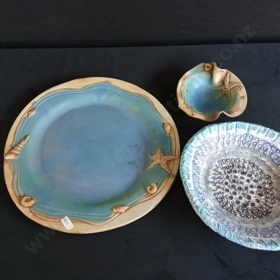 DRAGON-WORX POTTERY SET AND BORROWED EARTH BOWL