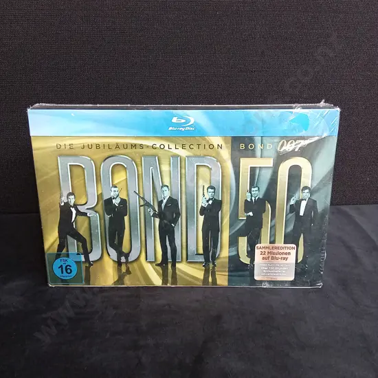 JAMES BOND 50TH ANNIVERSARY BLU RAY DVD BOX SET COLLECTION UNOPENED
