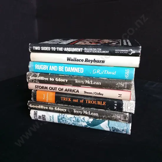 8 ALL BLACKS RUGBY TOUR BOOKS