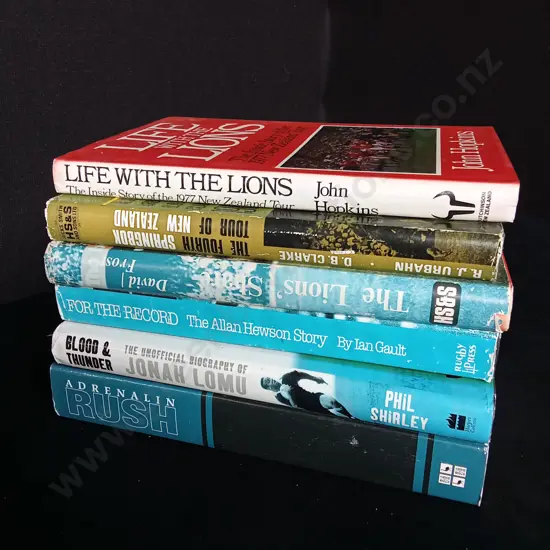 6 NEW ZEALAND RUGBY BOOKS