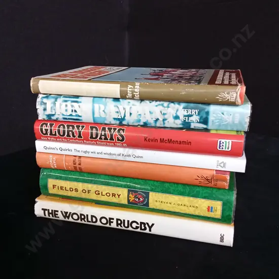 7 ASSORTED RUGBY BOOKS