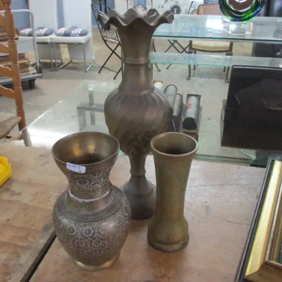 Brass vases