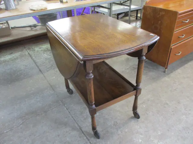 Oak Tea Trolley Image 1++