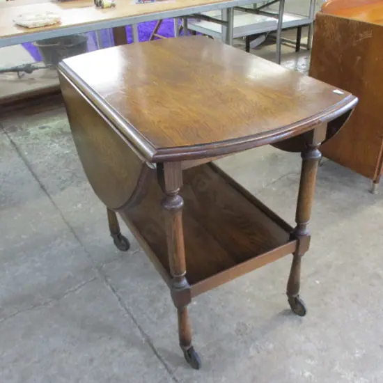 Oak Tea Trolley